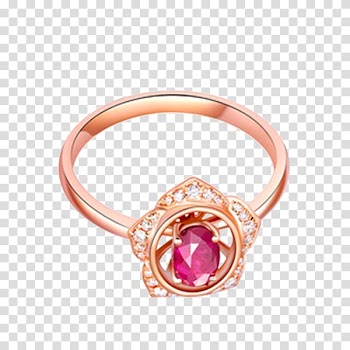 Ruby Ring Diamond Gold, Ba Fana Indus Ruby and Diamond Ring transparent background PNG clipart