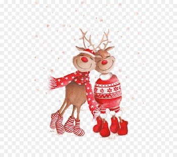Rudolph Christmas card New Year Wallpaper - Christmas elk 