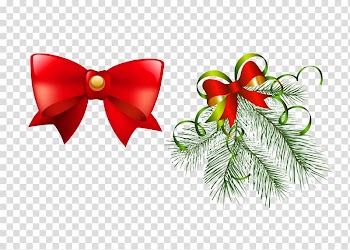 Rudolph Christmas card Santa Claus , Christmas bow transparent background PNG clipart