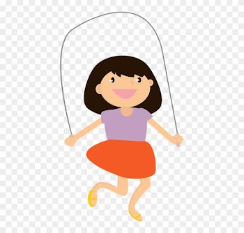 Rudolph Outline Cliparts 21, - Cartoon Girl Jump Roping