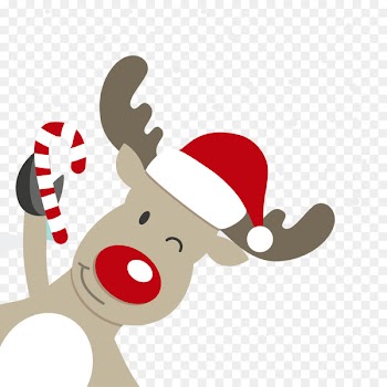 Rudolph Reindeer Santa Claus - Christmas cartoon deer vector material 
