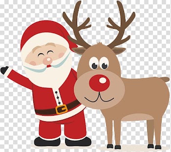 Rudolph Reindeer Santa Claus Christmas , Reindeer transparent background PNG clipart