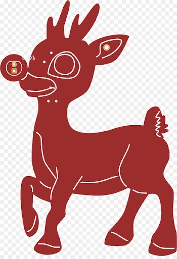 Rudolph Reindeer Santa Claus Illustration Image - deear ornament 