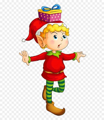 Rudolph Santa Claus Christmas elf Clip art - Christmas Elf with Gift PNG Picture 