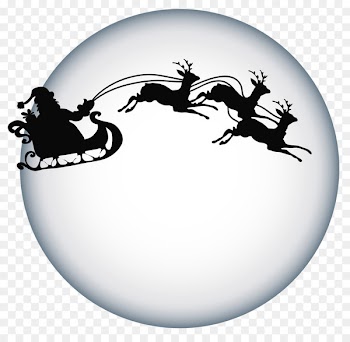 Rudolph Santa Claus Christmas Moon Clip art - Transparent Moon Cliparts 