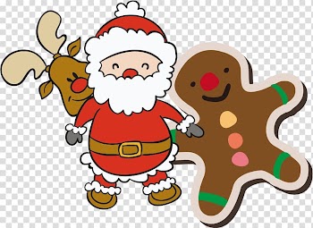 Rudolph Santa Claus Reindeer Christmas tree, Santa Claus Christmas material transparent background PNG clipart
