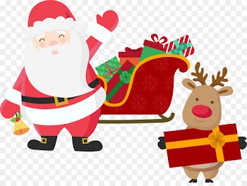 Rudolph Santa Claus's reindeer Christmas Santa Claus's reindeer - Santa Claus sleigh with elk 