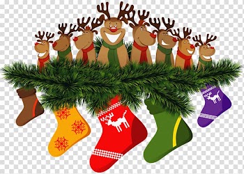 Rudolph The Rednose Reindeer illustration, Reindeer Christmas ornament Christmas ing Christmas gift-bringer, Christmas Deers on Pine Branch transparent background PNG clipart