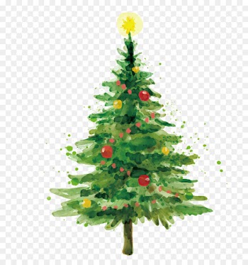 Rudolph Wedding invitation Christmas tree Christmas card - Painted Christmas Tree 