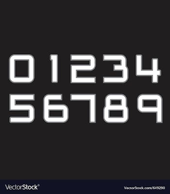 Rugby jersey numbers vector image