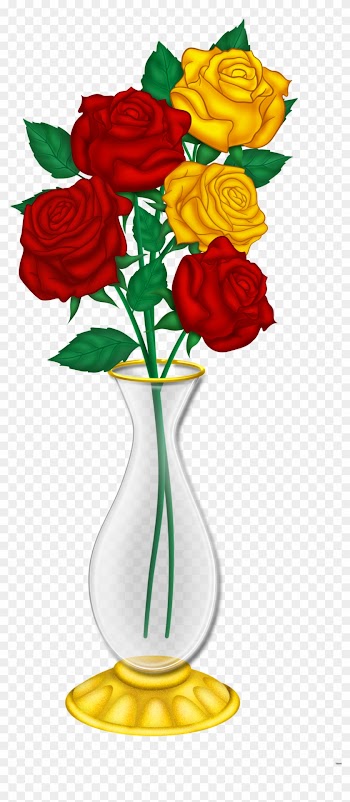 Ruin Clipart Vase - Roses In A Vase Clipart