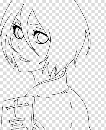 Rukia Kuchiki Line Art transparent background PNG clipart