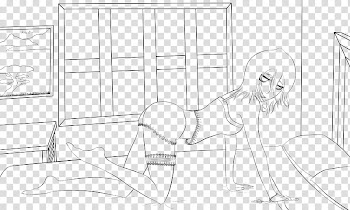 Rukia Line Art transparent background PNG clipart
