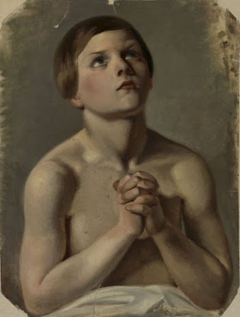 Rukoileva poika, 1853, Anders Ekman | Free Photo - rawpixel