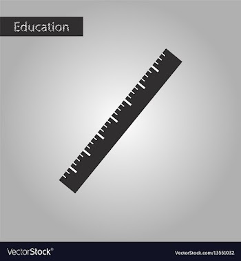 Ruler black and white style icon vector image