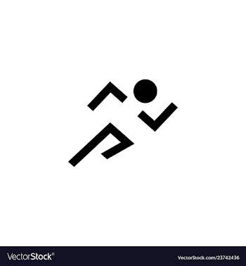 Run man running line art icon vector image