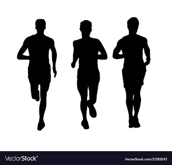  					Runner silhouettes vector image														
