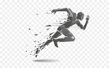 Running Geometry Clip art - Abstract running man 