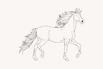 Running horse drawing, animal illustration. | Free Photo - rawpixel