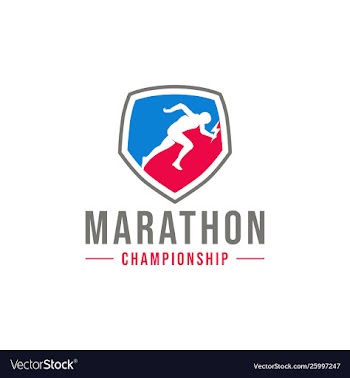 Running man logo design vector image