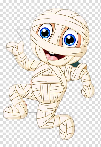 Running mummies transparent background PNG clipart