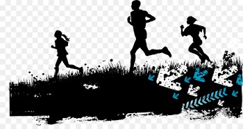 Running Silhouette Sport Illustration - Students running back 