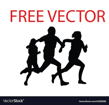 running sport silhouette art design