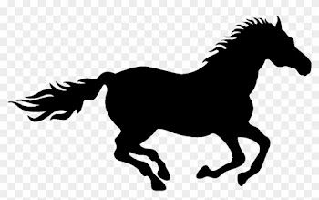 Running Tribal Horse Png Download - Running Horse Silhouette Png