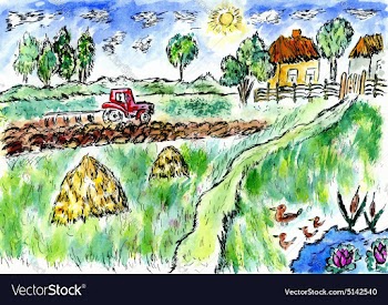 Rural Landscape04 vector image