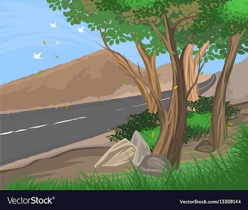 Rural road vector image