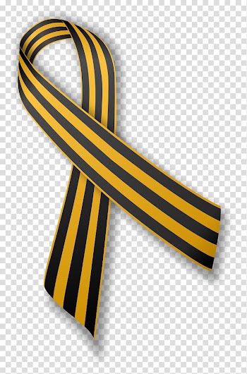 Russia Ribbon of Saint George Order of St. George Victory Day, gold ribbons transparent background PNG clipart