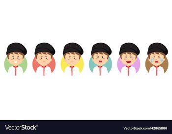 russian avatar with various expression