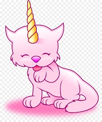 Russian Blue Pink cat Kitten Unicorn Clip art - unicor 