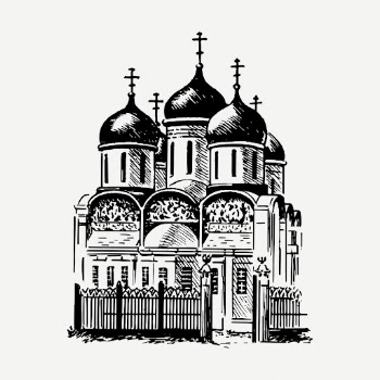 Russian buildings drawing, Byzantine architecture | Free PSD - rawpixel