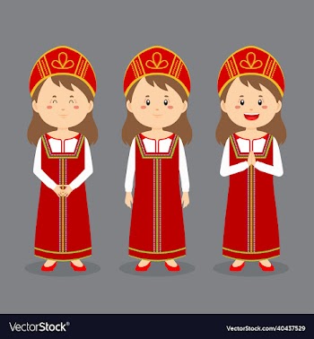 russian character with various expression