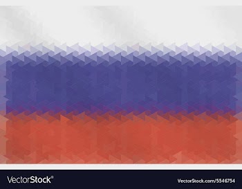 Russian flag of geometric shapes vector image
