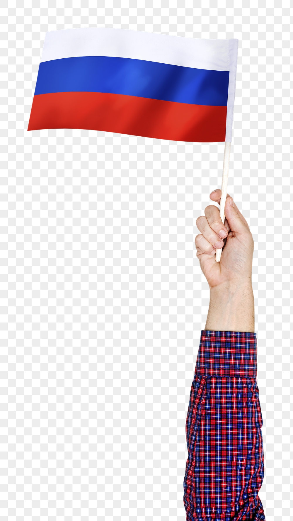Russian flag png in hand | Free PNG - rawpixel