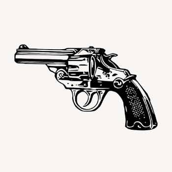 Russian roulette gun, weapon clipart | Free Vector Illustration - rawpixel