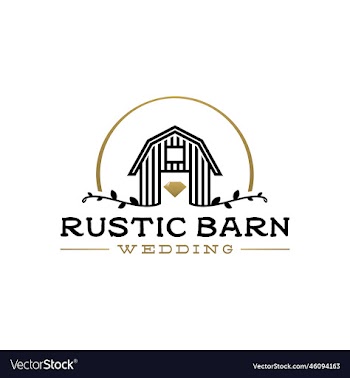 rustic barn wedding venue minimalist logo design