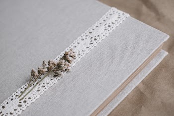 Rustic linen photo album