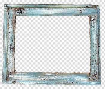 Rustic Wood Frames s, blue border frame illustration transparent background PNG clipart