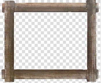 Rustic Wood Frames s, square brown frame transparent background PNG clipart