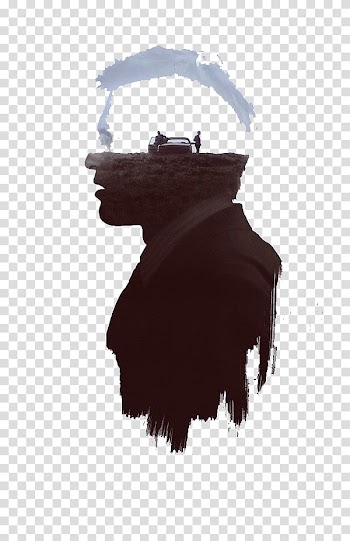 Rustin Cohle Television show Fan art True Detective Poster, Simple black and white beach head transparent background PNG clipart