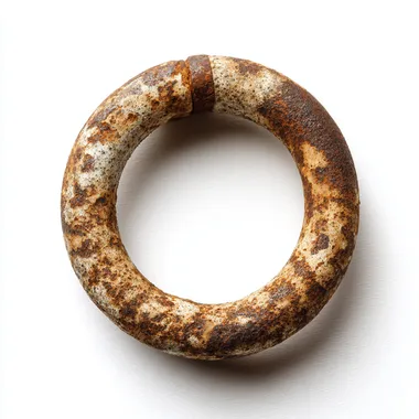 Rusty Oval Iron Ring on White Background Rusty Oval Iron Ring on White Background