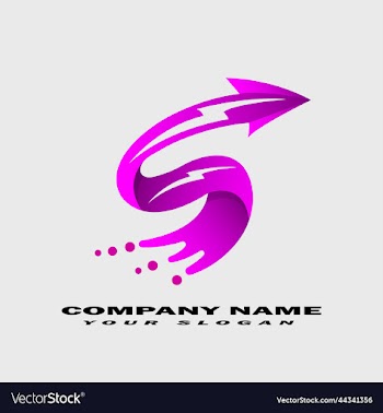 s abstract modern 3d letter logo
