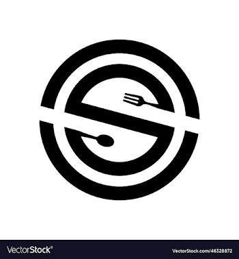 s food icon in black and white