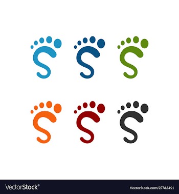 S foot logo template vector image
