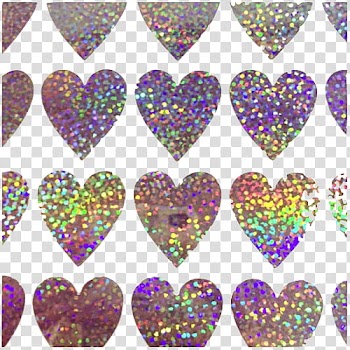 S, glittered heart transparent background PNG clipart
