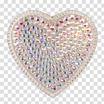 S, heart-shaped silver-colored decor transparent background PNG clipart