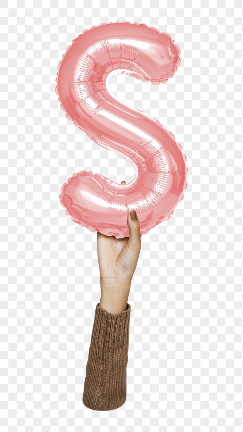 S letter balloon png sticker, | Free PNG - rawpixel